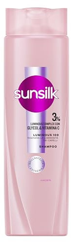 Sunsilk, Shampoo Luminous 100, Shampoo Illuminante, 3% Luminous Complex con Glycol & Vitamina C, Capelli Fino al 100% più Brillanti*, Sigilla le Cuticole, Luminosità Effetto Specchio, 250ml