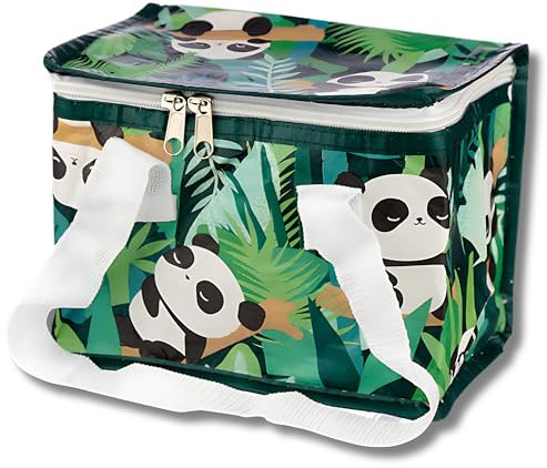 damaloo Kleine Pandabär Kühltasche für Kinder 5l – Faltbare Thermotasche für Essen – Mini Kühlbox für Auto - Isoliertasche für Flaschen - Gefriertasche zum Einkaufen für unterwegs