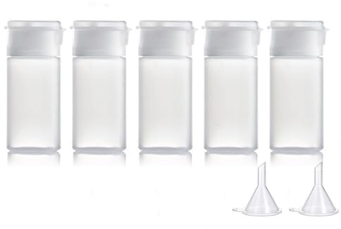 LECUNE 5Pack Squeezeable Soft PP Travel Bottles,Toiletry Containers(30ml) | Refillable Empty Toiletry Containers for Shampoo Conditioner Lotion, Portable Cosmetic Bottles for Holiday Gym Business Trip