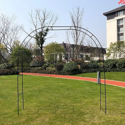 Home Essentials,Rustproof Metal Garden Pergola Arch for Climbing Plants - Extra Wide Black Arbour for Wedding Decoration and Vines - Rose Ar