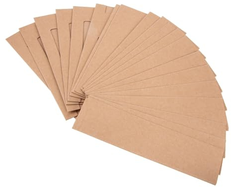 HIAKDOFT 20 Stück Stifthüllen aus Papier mit Fensterdesign Khaki Stiftverpackung für Kinder Einfache Elegante Stifthalter zum Schutz und Geschenk bei Festivals
