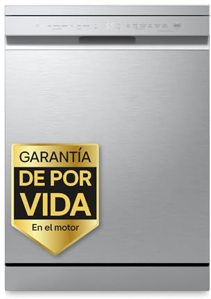 LG DF273FV - Lavavajillas QuadWash Steam, Sistema EasyRack, Bandeja para Cubiertos, Smart Diagnosis, Apertura Automática, Eficiencia A, Capacidad 14, Motor Silencioso, Inox Antihuellas