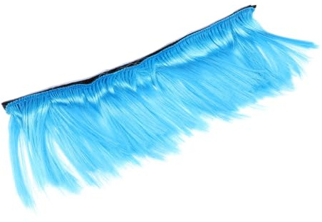 Parliky Motorradhelm Zubehör Mohawk Perücke Blau aus Pet Chemiefaser mit Wiederverwendbarem Design und Einfacher Montage für Outdoor Fahrten und Auftritte