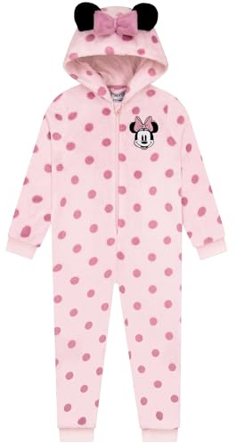 Disney Pigiama Intero Minnie Mouse, Pigiama Bambina Pile, Pigiama Inter Topolina con Orecchie 3D