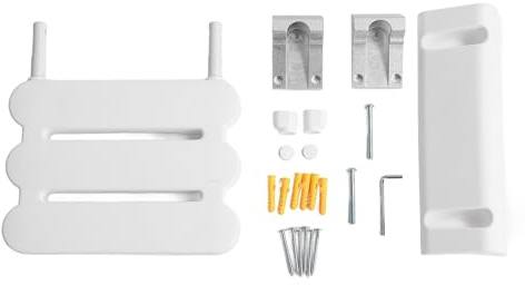 Fyearfly Klappbarer Duschsitz, wandmontiert, sicher, stabil, rutschfest, Badezimmer-Klappstuhl, Hocker für ältere Senioren, Behinderte, eingeschränkte Mobilität, Metall