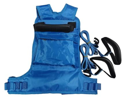 Fxzqgnh Skigurt für Kinder, Zuggurt Zum Skifahren Lernen, Snowboard Trainingsgurt, für Kinder Zum Skifahren, Hilfsmittel, Blau
