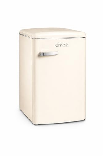DMDK DKC1 Retro Table Refrigerator with Freezer Compartment, Cream, 108 L, 89.5 x 55 x 61.5 cm
