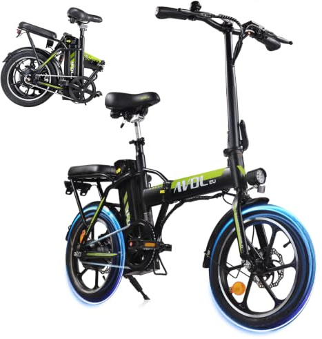 AVDLEU Bicicleta Eléctrica Plegable para Adultos 16, Bicicleta Eléctrica Hombre Mujer