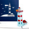 Pop-Up Karte Leuchtturm 3D Geburtstagskarte Maritim - Einladung, Gutschein, Souvenir & Grußkarte von Ostsee und Nordsee