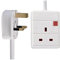Mr Gadget Solutions® 1 Way Gang Single Socket Mains Power Extension Lead 13A UK 3Pin Plug - 5 Metre Cable, White