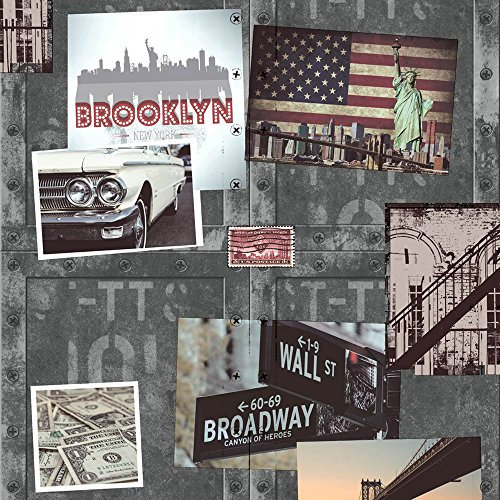 Muriva A04309 Brooklyn papier peint – Multicolore