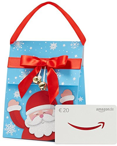 Amazon.de Geschenkkarte in Geschenktasche - 20 EUR (Weihnachtsmann)
