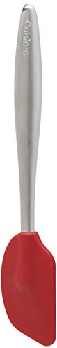 CUISIPRO Mini Silikonschaber mit Edelstahlgriff | Rot | Länge: 20 cm | Teigschaber Silikon für die kleinen, feinen Kücheneinsätze | Hitzebeständigkeit bis zu 300°C | Kunststoff Spachtel
