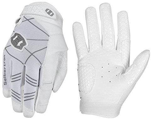 Seibertron B-A-R PRO 2.0 Signature Baseball/Softball Schlagmann Batting Handschuhe Gloves Super Grip Finger Fit for Erwachsener Weiß XL