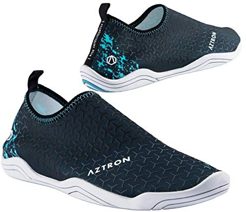 AZTRON Gemini-I Aqua Shoes Badeschuhe Surfschuhe Wasserschuhe Neoprenschuhe Neopren Black