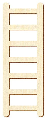 Holz Leiter Dekoleiter - 3-50cm Höhe - Basteln Deko Tischdeko, Größe:40cm, Pack mit:1 Stück