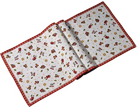 Villeroy & Boch – Toy's Delight Gobelin Tischläufer Weihnachten XL Bunt, Maschinenwaschbar, Tischläufer Weihnachtlich, Tischdecke Weihnachten Läufer, Unterleger Tisch, Baumwolle/Polyester