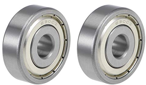 sourcing map 2 Stück Rillenkugellager 6300ZZ Z2 Doppelt Geschirmt Chromstahl Kugellager 10mm x 35mm x 11mm