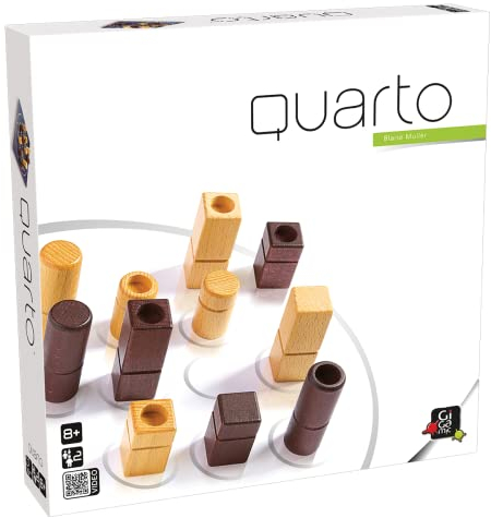 Gigamic, Quarto, Familienspiel, Holzspiel, 2 Spieler, Ab 8+ Jahren, 15 Minuten, Deutsch, Mehrsprachig, Mehrfarbig, Bunt