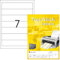 TopStick 8721 Ordnerrücken Etiketten schmal kurz, 1000 Blatt, 192 x 38 mm, 7 pro A4 Bogen, 7000 Stück, selbstklebend, bedruckbar, blickdicht blanko Papier Ordneretiketten Rückenschilder Aufkleber weiß