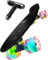 Deleven Skateboard mit LED Rollen, Skate Tool und ABEC 7 Lager - Kinder Erwachsene Anfänger - 56 cm