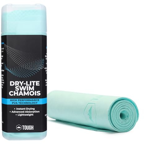 Tough Outfitters Schwimmhandtuch, schnell trocknend, PVA-Handtuch, Shammies, Chamois, Aqua Large – 66 x 43 cm
