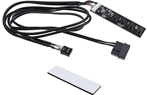 The Lord of the Tools Motherboard Erweiterung Hub 9-Pin USB 2.0 Header 1 bis 4 Konverter Anschluss für RGB Wasserkühlung Kompatibel mit WinXP/Vista/Win7/Win8/Win10
