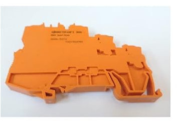 3-Leiter-Initiatoreneinspeiseklemme; mit farbig bedruckten Leitereinführungen; 1 mm²; Push-in CAGE CLAMP®; 1,00 mm²; orange