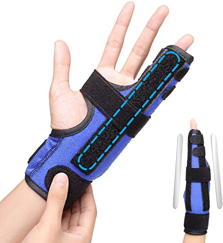 Fingerschiene, Schiene für Ringfinger und kleinen Finger, Mittelhand- und Fingerfixierungsorthesen bei Fingerfrakturen, Verletzt, Arthritis, Sehnenscheidenentzündung, für linke und rechte Hand - L