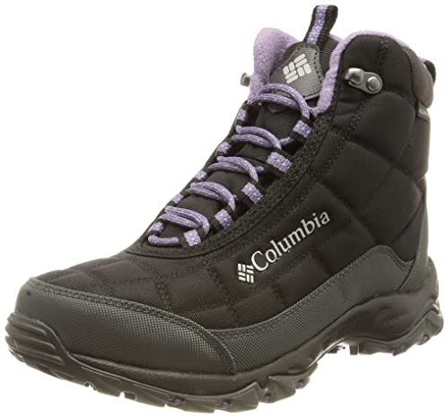 Columbia Firecamp Boot, Stivali da neve Donna, Black/Plum Purple 2022 , 39 EU