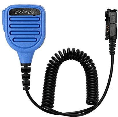 ERIPHA Shoulder Mic Speaker Compatible with Motorola XPR 3000 3000e 3300 3300e 3500 3500e Waterproof IP56 Two Way Radio Speaker Microphone with 3.5mm Jack (Blue)
