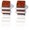 Damen Silber Ohrringe mit Bernstein mod. 89, Cognacfarbener Baltischer Bernstein, 925 Silber, Geschenk für Frauen