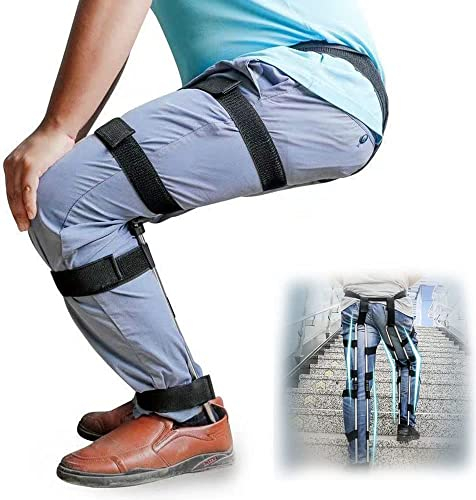 MASERA Tragbarer Stuhl, Exoskelett-Schwebesitz, Unsichtbare Magische Sitze, Klappbarer Tragbarer Angelsitz, Leichter Stuhl, Bis Zu 330 Pfund Tragend, Zum Angeln, Konzert, U-Bahn, Bus (Size : L)
