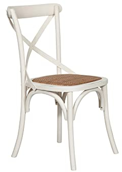 Biscottini 86,5x42x46,5 cm Made in Italy Vintage para Comedor | Sillas Madera Cocina y jardín, Color Blanco, Talla única