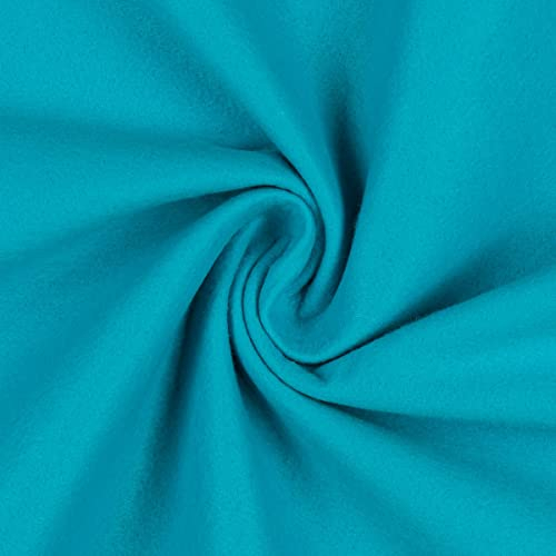 Mondo Tessuti - Tagli di Tessuto Panno Lenci - Feltro 1mm - Disponibile in Diversi Formati e ben 60 Colori (100X190CM, TURCHESE)
