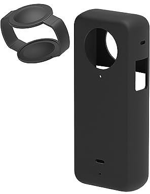 YIUPEDRFG Funda de silicona X3 para cámara Insta 360 - Protección completa Fácil instalación para Insta 360 X3 Gel de sílice, Negro