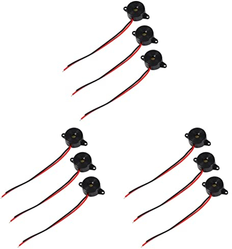 Mikikit 9 STK Elektrischer Summer -Summer Piezo-Lautsprecher Trompete Hauptredner Piezo-piepser Hornlautsprecher Summer Mit Hohem Stimmdruck Piezo-Summer Industrie-Summer Alarm