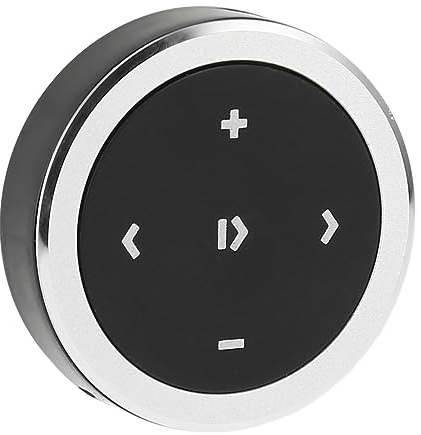 Bouton Multimédia Bluetooth, Kit de Télécommande Bluetooth avec Support au Volant, Compatible avec Téléphone Portable, Tablette, Bluetooth de Voiture