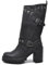 IF FASHION Stivaletti Tronchetti Da Donna Con Tacco Grosso Plateau Borchie Pelle Sintetica G673 nero N.40