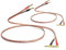WOWLED Lot de 2 câbles de haut-parleur HiFi 13AWG de 3 m avec fiches bananes, câbles de haut-parleur audio avec connecteurs plaqués or à angle droit de 4 mm pour haut-parleurs, home cinéma, système