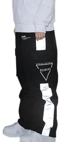HOUZONIY Damen Skihose, Herren Wasserdicht Winddichte Softshellhose, Weite Passform Snowboardhose Geeignet für Outdoor-Sportarten