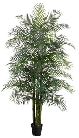 Nearly Natural 9ft Artificial Areca Palm Tree, UV Resistant (Indoor/Outdoor)