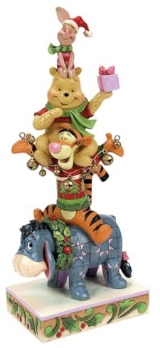 Disney Traditions Figurina di Winnie the Pooh Natale con gli amici Collezione