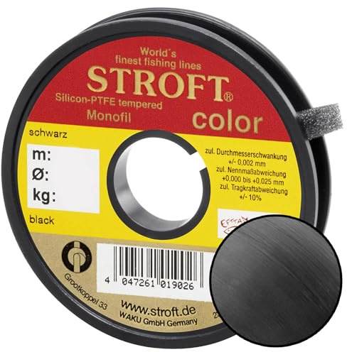 Stroft Color Monofile Angelschnur Schwarz 0,45mm 16,0kg 50m