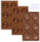 ZBHDEYG 3 moldes redondos de silicona para chocolate, chocolate, chocolate, galletas, galletas, forma cilíndrica, molde de silicona con forma de crema blanca y raspador de nata
