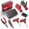 Kit de réparation de pneus – Kit de réparation de crevaison de voiture – La solution idéale de réparation de crevaison pour voiture, moto, camion, camionnette – 20 cordes et étui de rangement