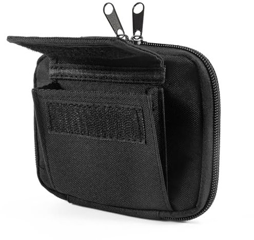 WEESTAAMO Gürteltasche Herren Taktische Gürteltasche Klein Molle Beutel EDC Tasche für Gürtel Pouch Coin Purse, Mini Klett Tasche für Männer Frauen Wandern Reisen im Freien(Schwarz)