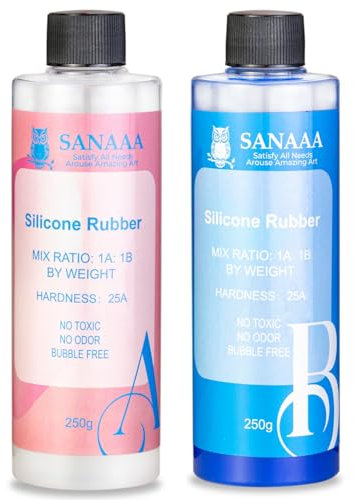SANAAA Set di stampi in silicone – Gomma siliconica liquida blu per stampi in resina, stampi in silicone, produzione manuale (500 g)
