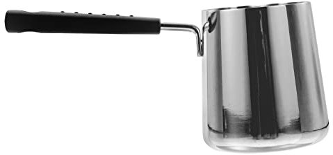 Amosfun Casserole à Huile Petite 600 Ml En Acier Inoxydable 304 Avec Poignée Ergonomique, Compatible Cuisinière Gaz Et Induction, Pour Chauffer Lait, Beurre Et Huile Avec Bec Verseur Précis