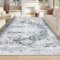 Homcomodar Teppich Wohnzimmer 160x230cm Teppich Grau Kurzflor Vintage Teppiche Schlafzimmer Boho Wohnzimmerteppiche für Esszimmer Kinderzimmer
